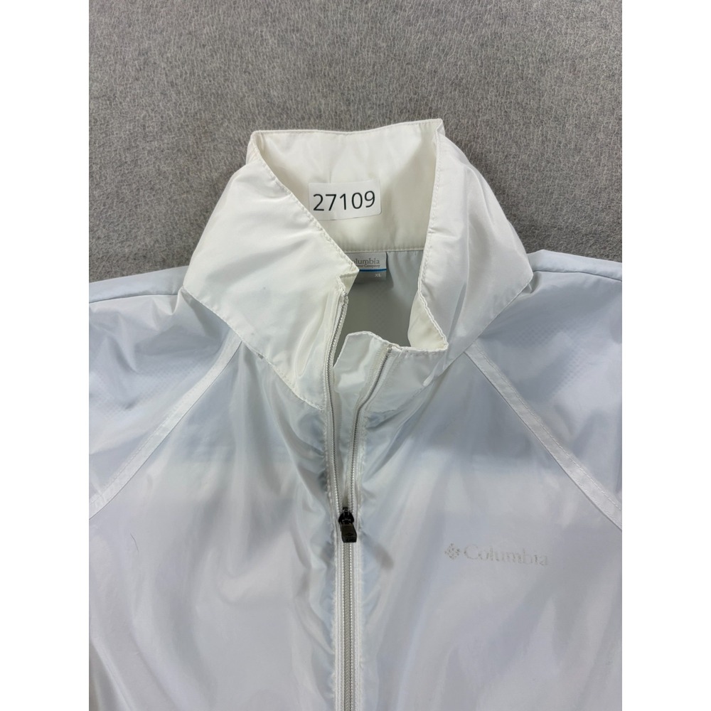 Columbia Performance Water Resistance Hooded Rain Jacket (Women's XL) White - Picture 4 of 12